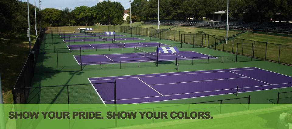 Texas Christian University tennis court resurfacing