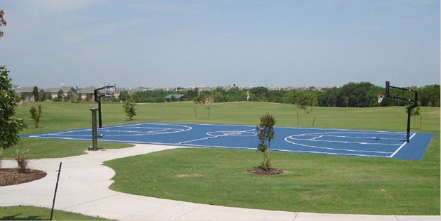 We build courts and tracks in Texas, Oklahoma, and Louisiana