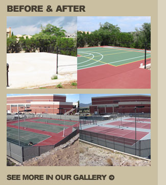 Visit our Gallery to see more tracks, tennis courts, and sport courts